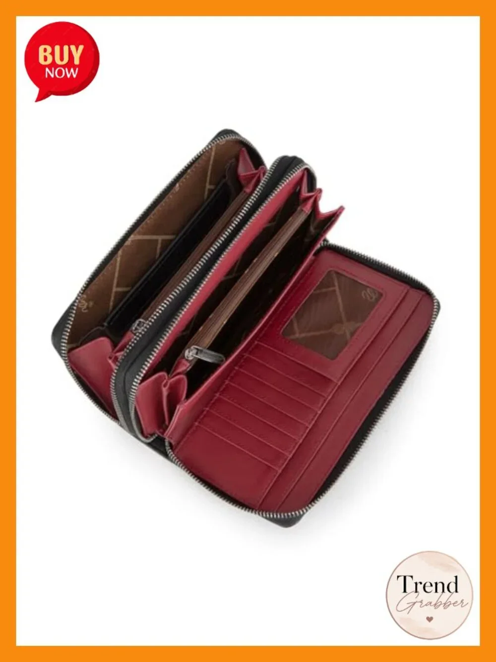 Large RFID Phone Wristlet Wallet with Multiple Pockets & Detachable Strap